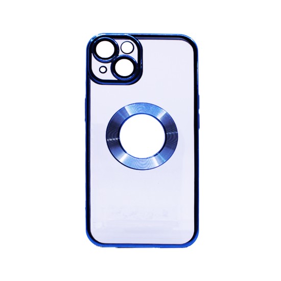 Capa de Silicone Rígida com Protetor de Câmera para Apple iPhone 14 Azul